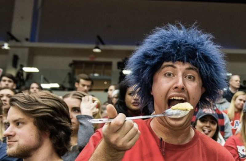 Illustration for article titled Belmont Basketball Fan Insists That He's Actually Eating Mayonnaise At Games